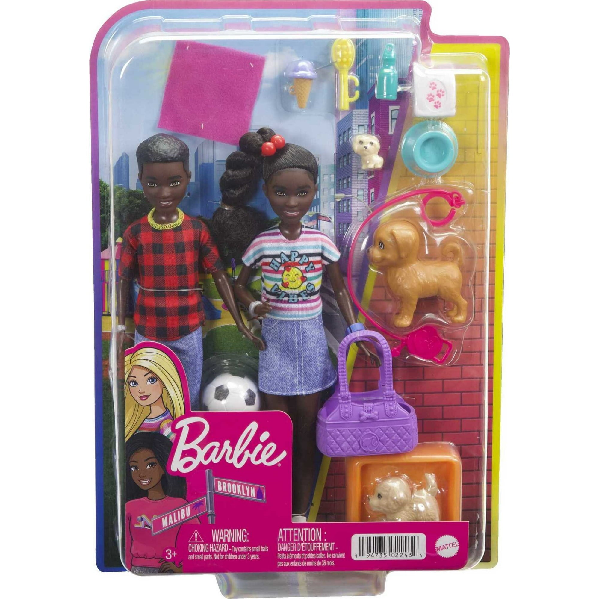 Barbie It Takes Two Dolls & Accessories with Brother & Sister Dolls, 3 Pet Puppies & 10+ Accessories