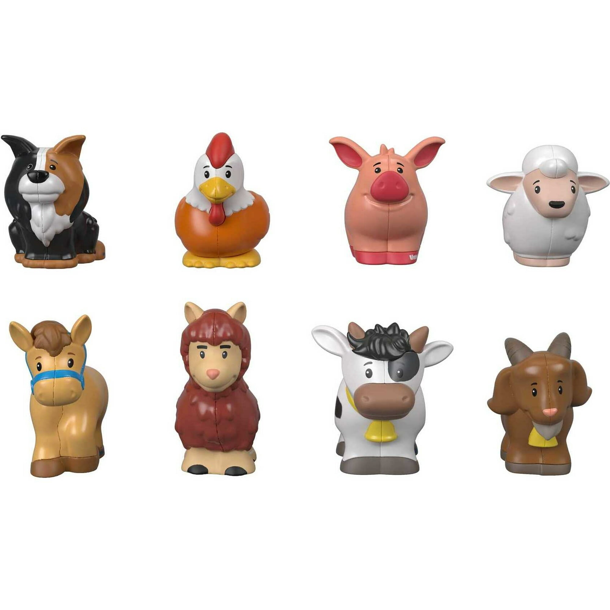 Fisher-Price Little People Farm Animal Friends 8-Piece Figure Set for Toddlers