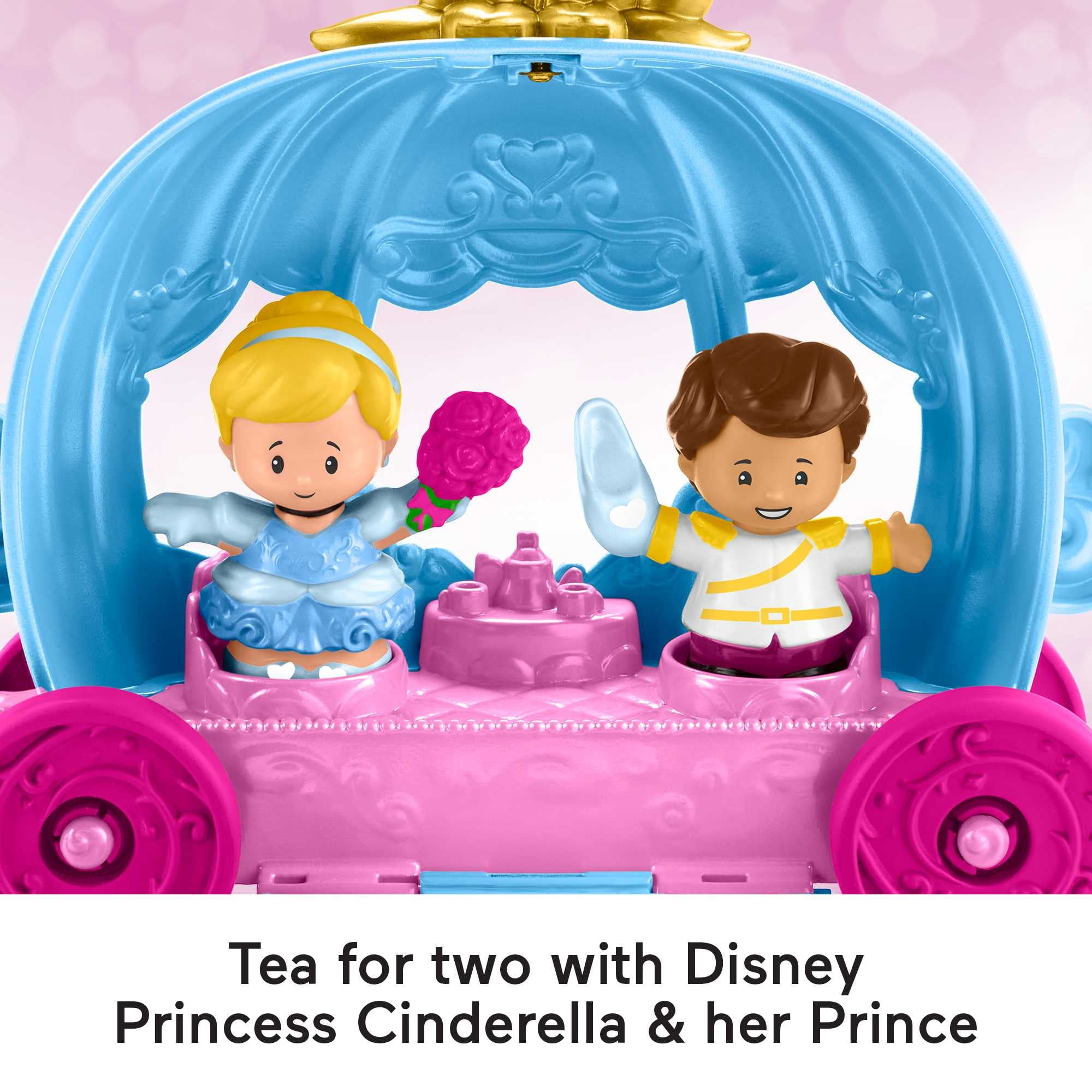 Disney Princess Cinderella’s Dancing Carriage Little People Toddler Playset with Horse & Figures