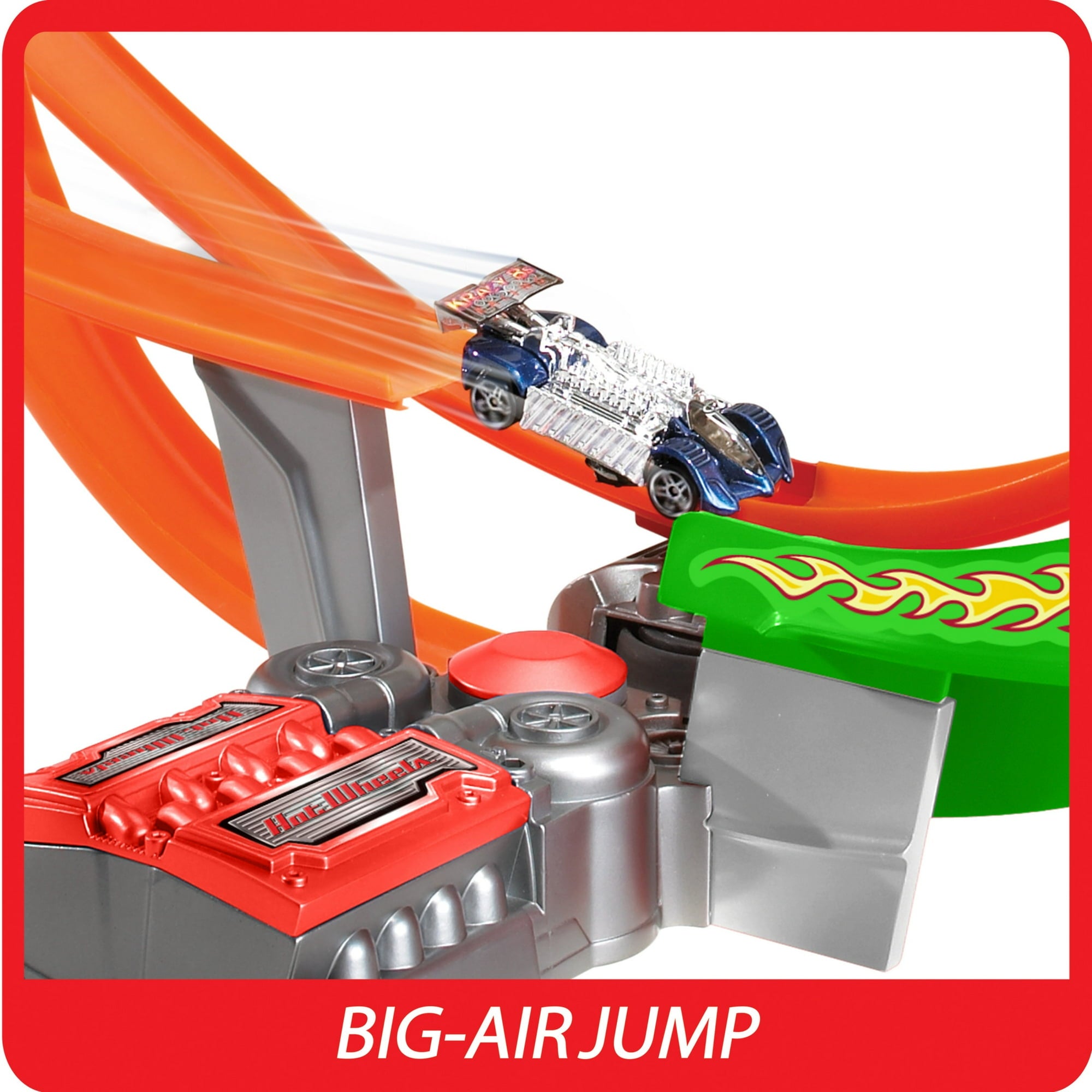 Hot Wheels Action Power Shift Motorized Raceway Track Playset with Booster & 5 Cars in 1:64 Scale