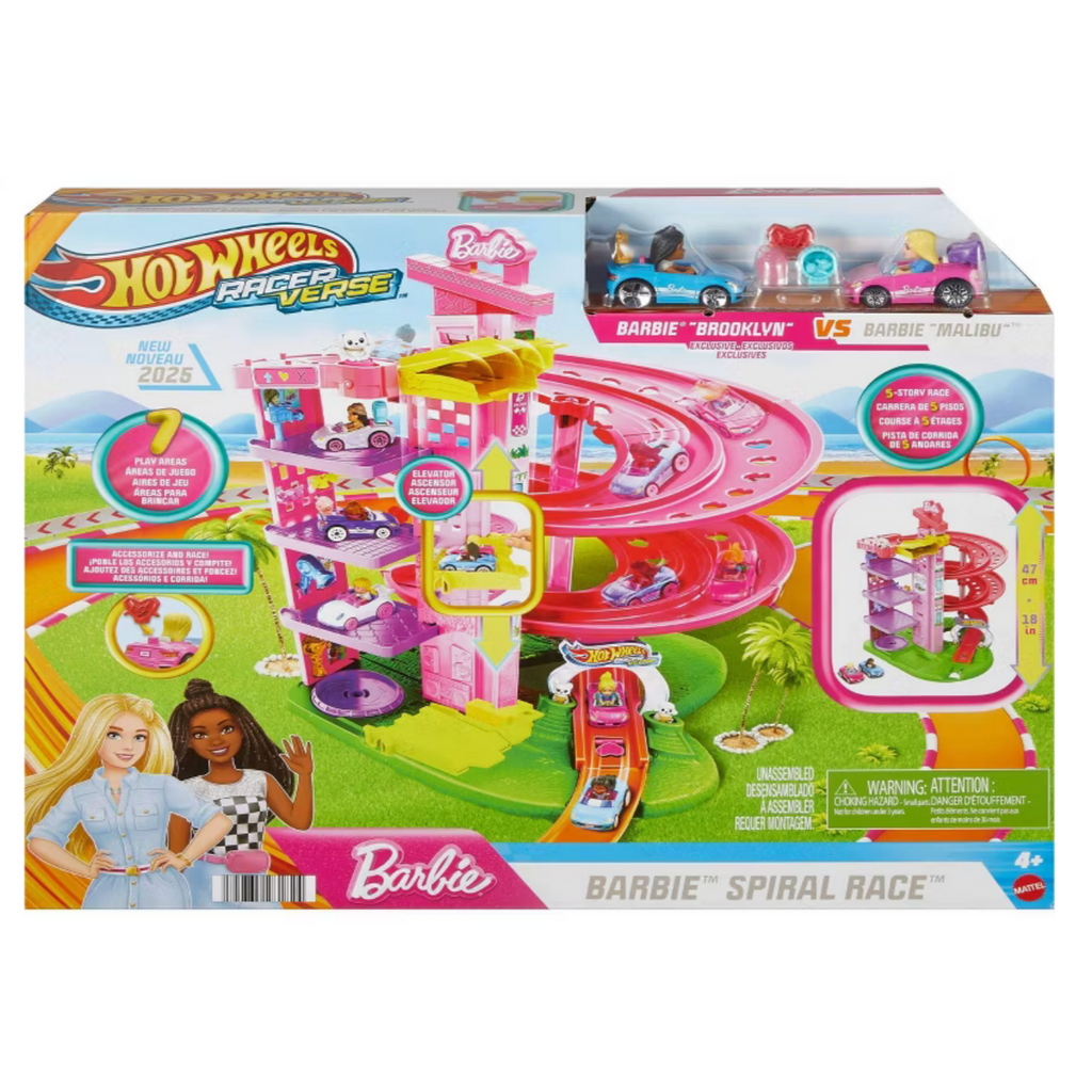 Hot Wheels Racerverse Barbie Spiral Race Die Cast Car