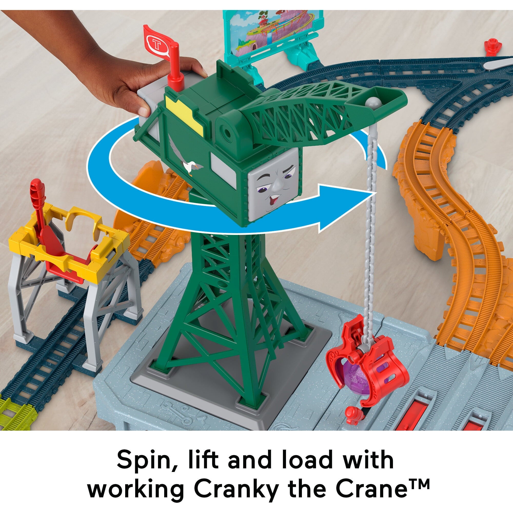 Thomas & Friends Talking Cranky Delivery Train Set with Songs Sounds & Phrases for Kids