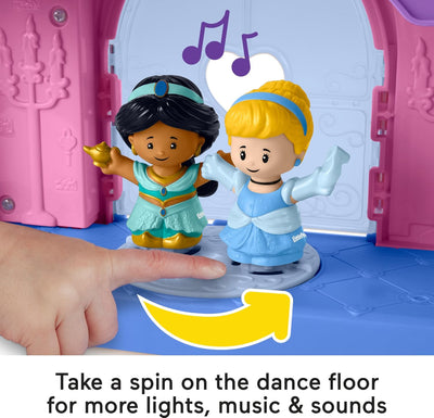 Disney Princess Magical Lights & Dancing Castle Little People Toddler Playset, 2 Figures
