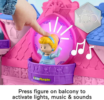 Disney Princess Magical Lights & Dancing Castle Little People Toddler Playset, 2 Figures