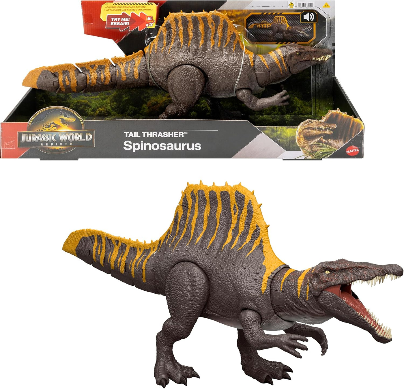 Jurassic World Rebirth Tail Thrasher Spinosaurus Action Figure