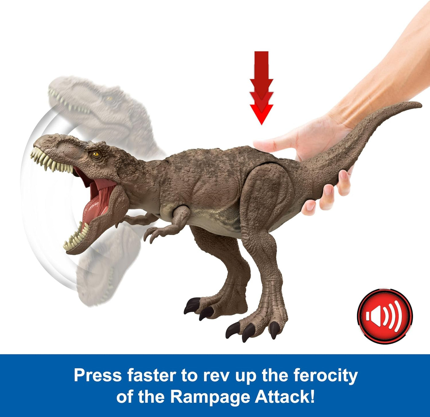 Jurassic World Chaos Theory All-Out Attack Tyrannosaurus Rex Dinosaur Action Figure Toy