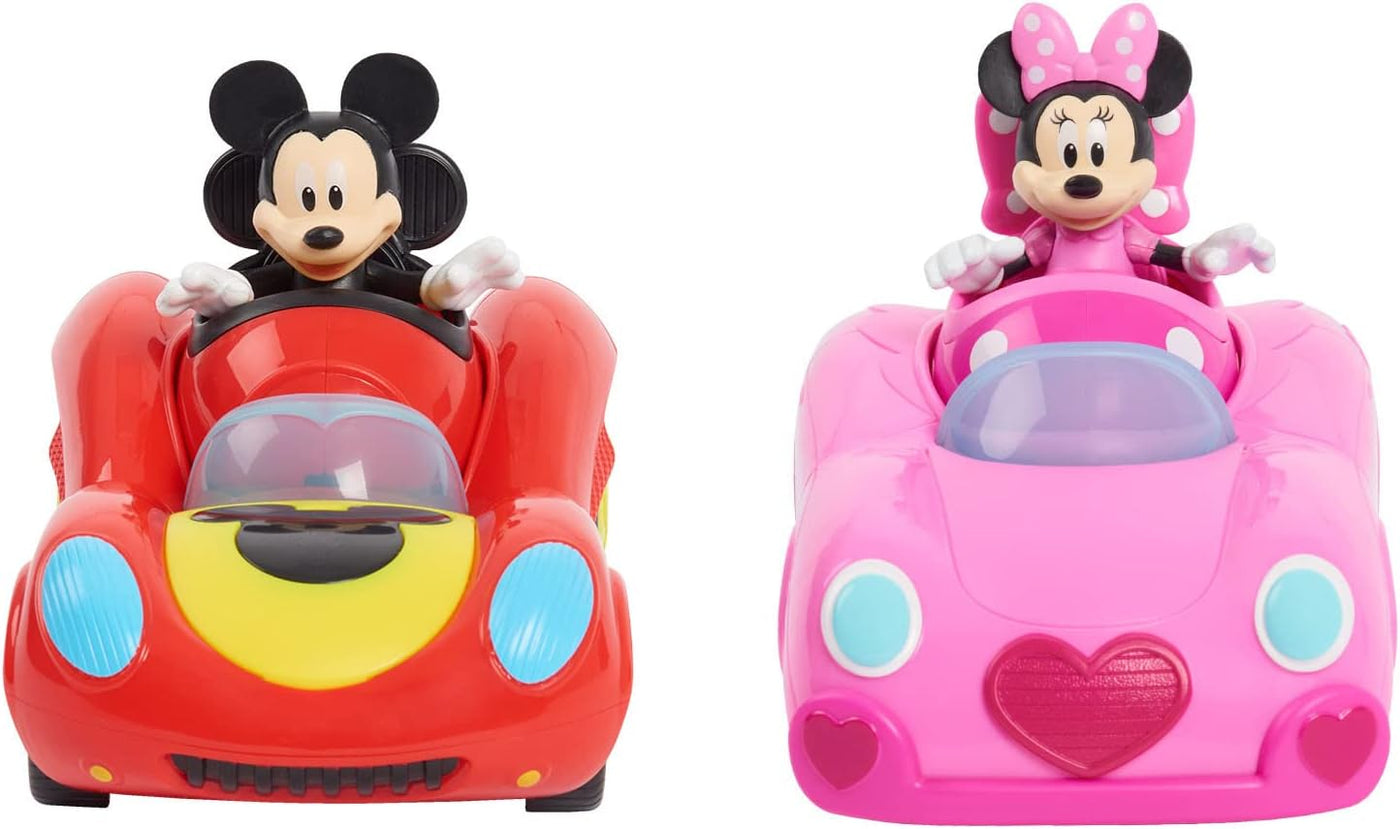 Disney Junior Mickey Mouse Funhouse Transforming Vehicle, Minnie Mouse, Pink Toy Car, Preschool, Officially Licensed Kids Toys for Ages 3 Up, Gifts and Presents