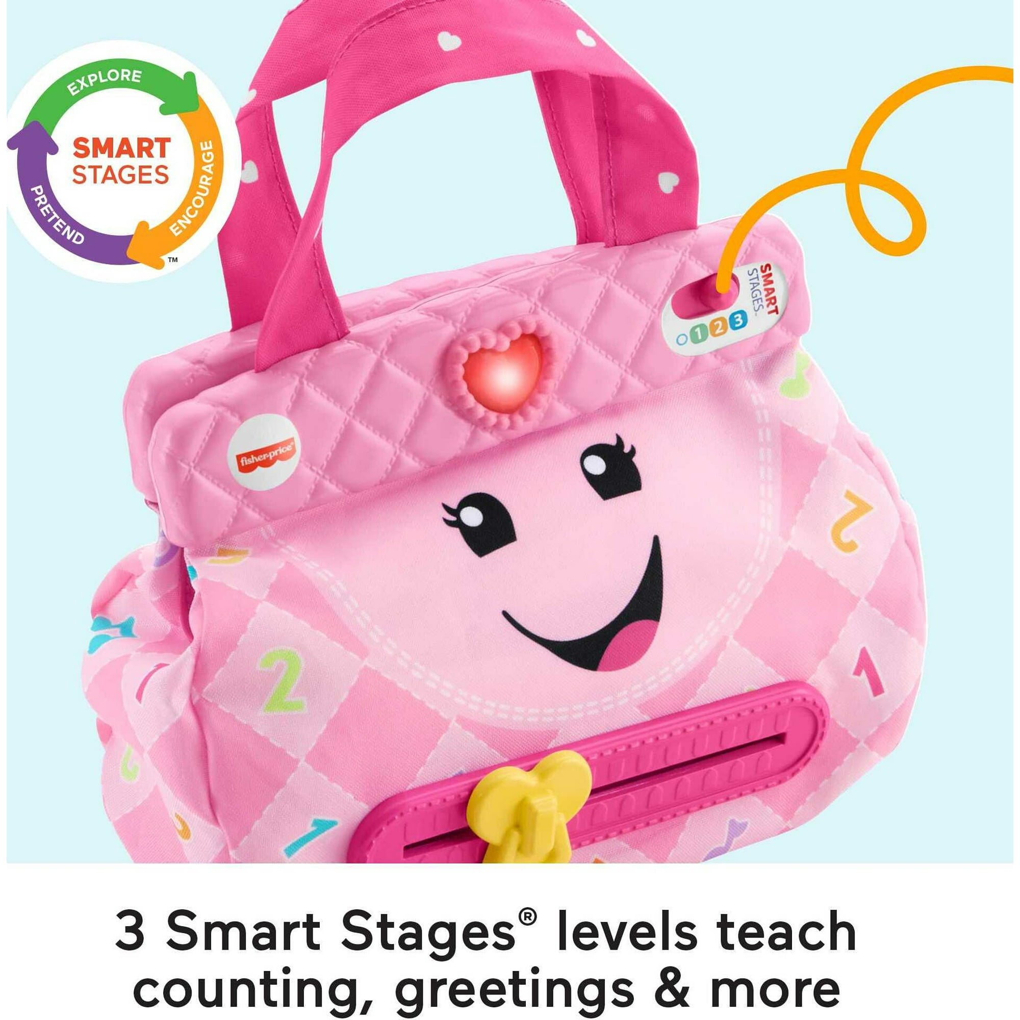 Fisher-Price Laugh & Learn My Smart Purse Infant & Toddler Learning Toy with 5 Accessories