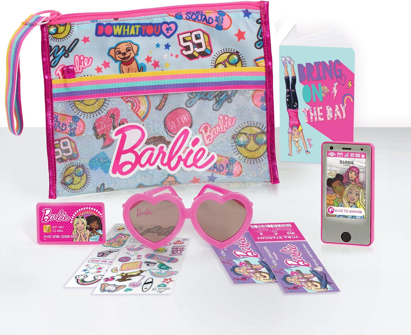 Barbie Electronic 10-Piece Purse Set,  Kids Toys for Ages 3 Up, Gifts and Presents