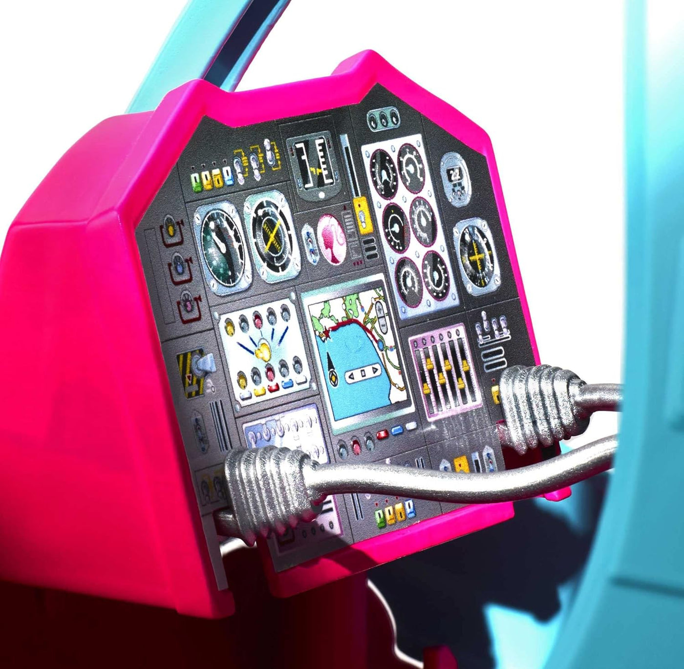 Barbie Travel Pink and Blue Helicopter with Spinning Rotors