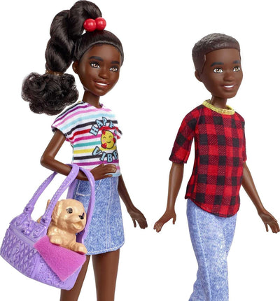 Barbie It Takes Two Dolls & Accessories with Brother & Sister Dolls, 3 Pet Puppies & 10+ Accessories