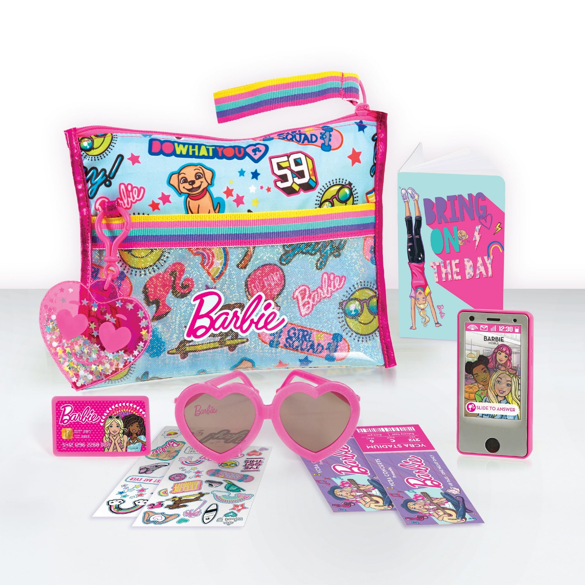 Barbie Electronic 10-Piece Purse Set,  Kids Toys for Ages 3 Up, Gifts and Presents
