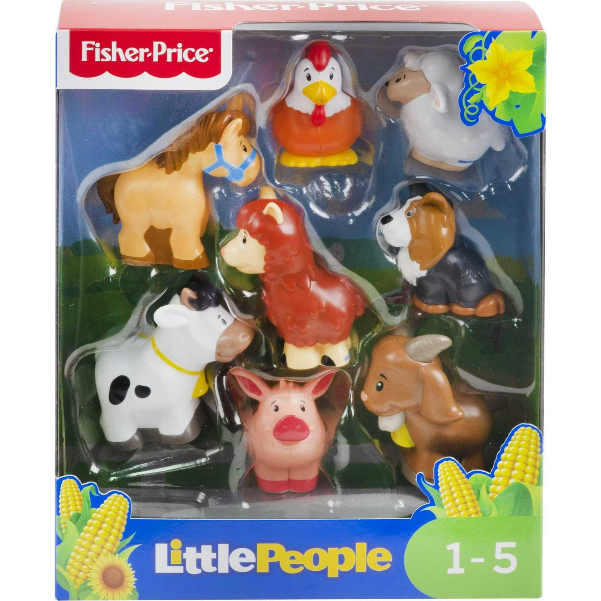 Fisher-Price Little People Farm Animal Friends 8-Piece Figure Set for Toddlers