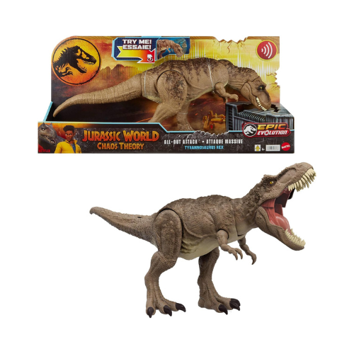 Jurassic World Chaos Theory All-Out Attack Tyrannosaurus Rex Dinosaur Action Figure Toy