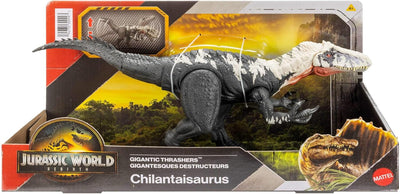 Jurassic World Rebirth Gigantic Thrashers Chilantalsaurus Dinosaur Figure Toy, Dual Attack