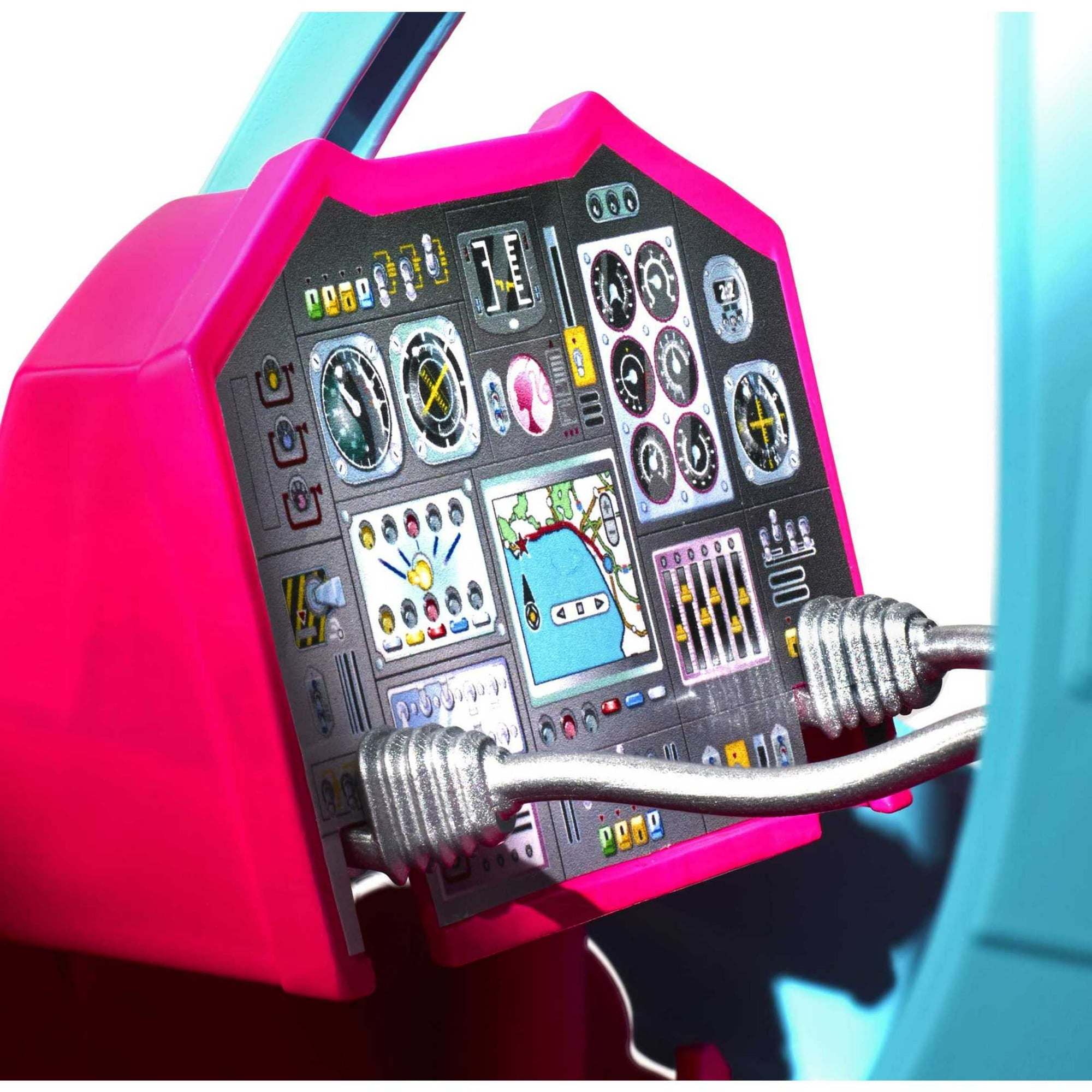 Barbie Travel Pink and Blue Helicopter with Spinning Rotors